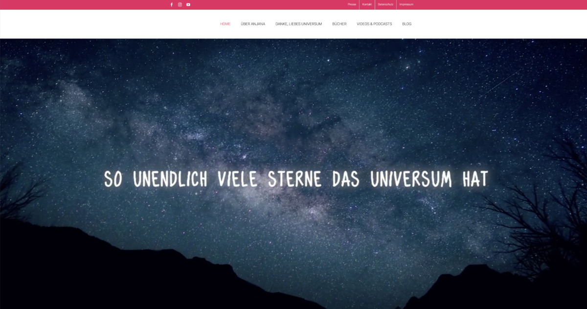Website für Bestsellerautorin Anjana Gill