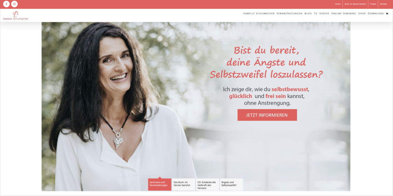 Website für Trainerin und Autorin Isabelle Schumacher