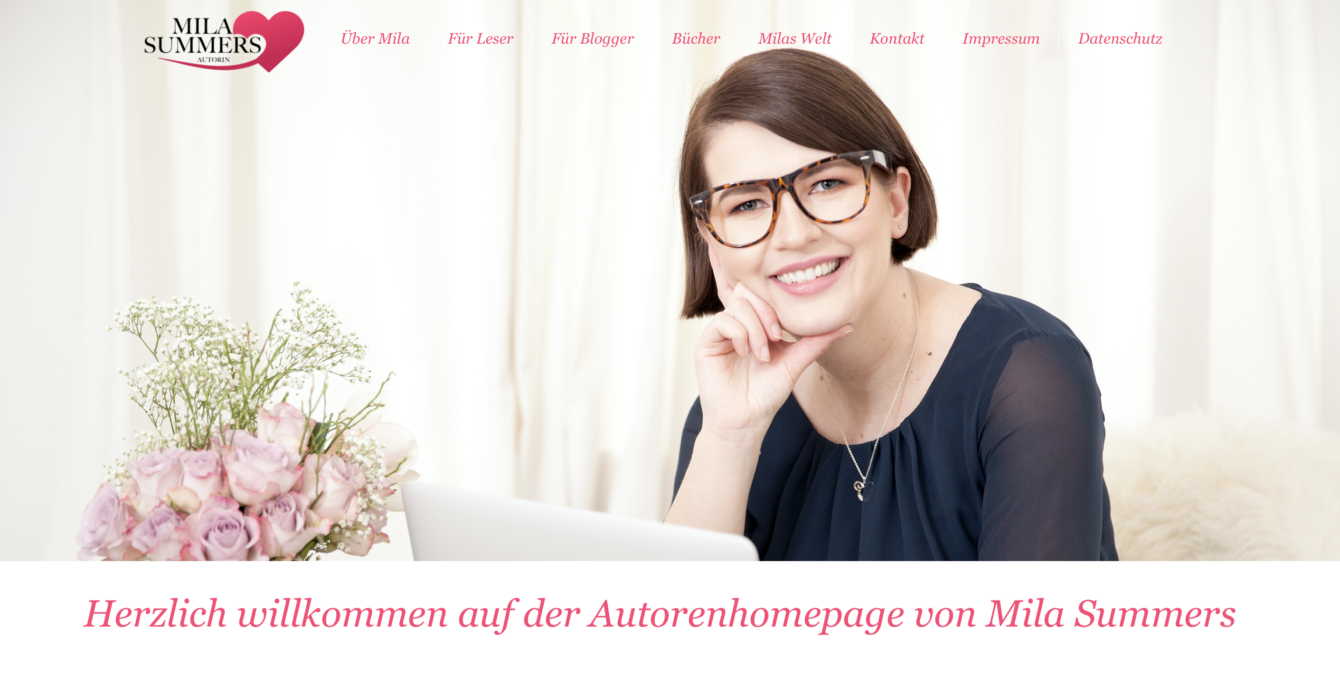 Website für Bestsellerautorin Mila Summers