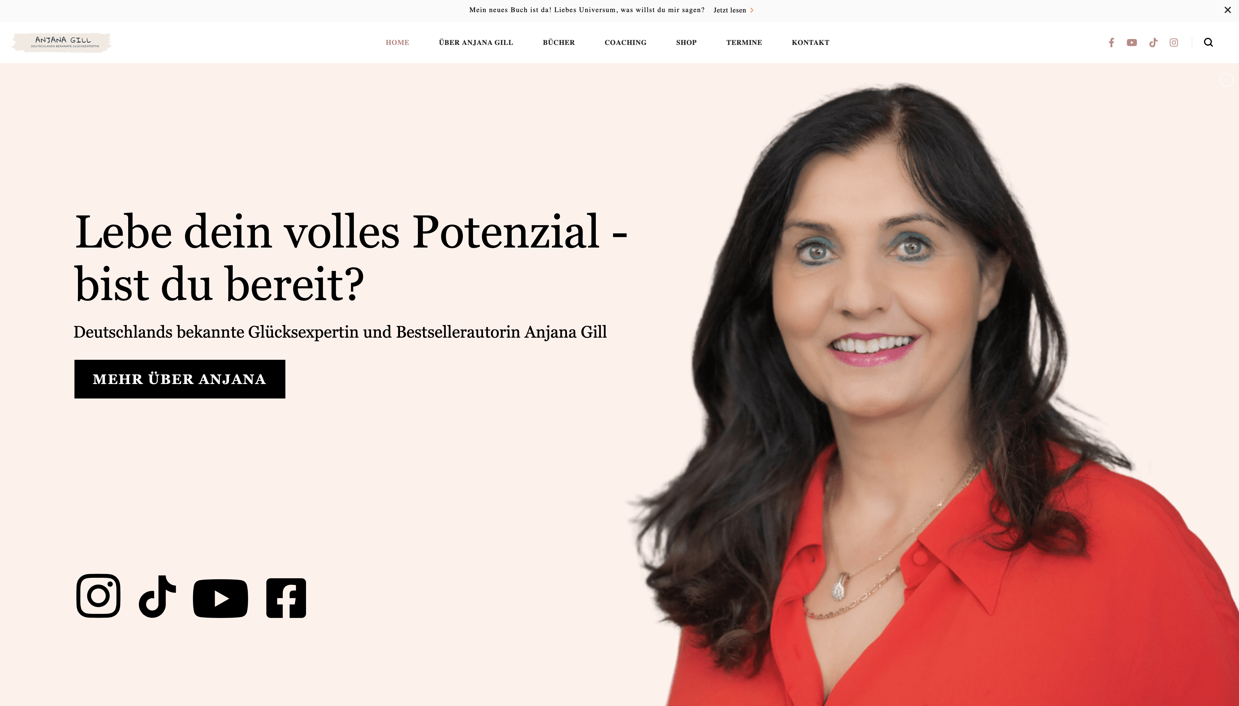 Autorenwebsite Anjanagill.de