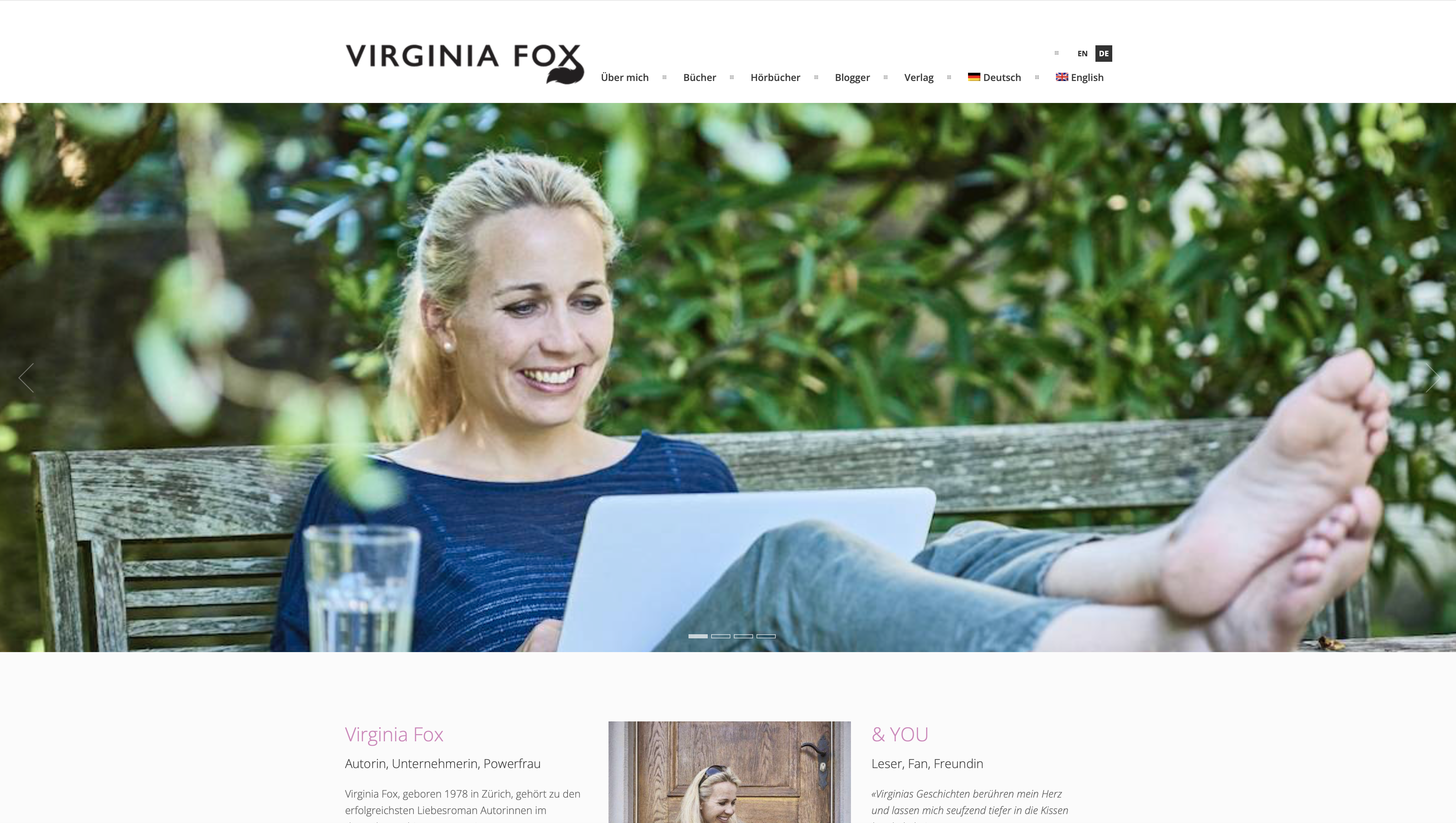 Autorenwebsite Virginiafox.de